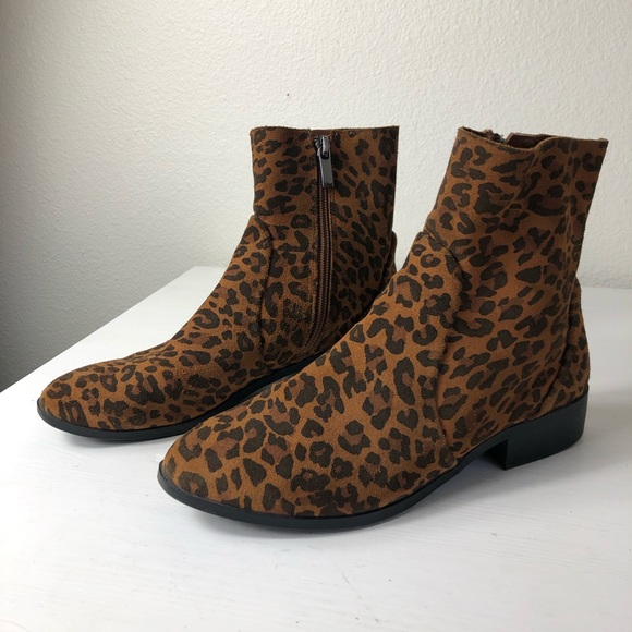 leopard print boots topshop
